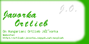 javorka ortlieb business card